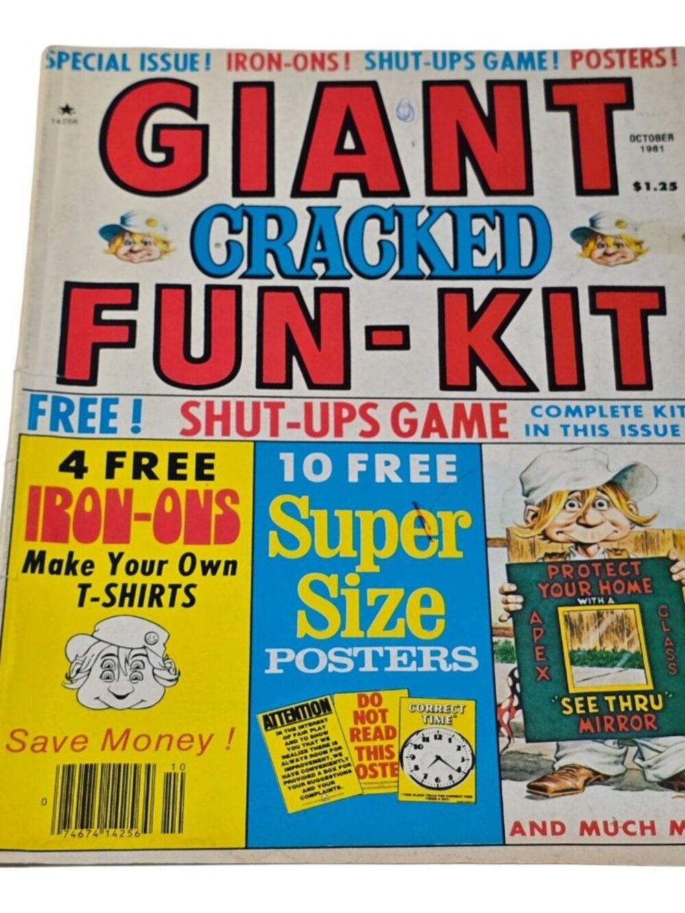 Giant Cracked Fun Kit October 1981 Funny Humor Satire Magazine 1980s Detroit